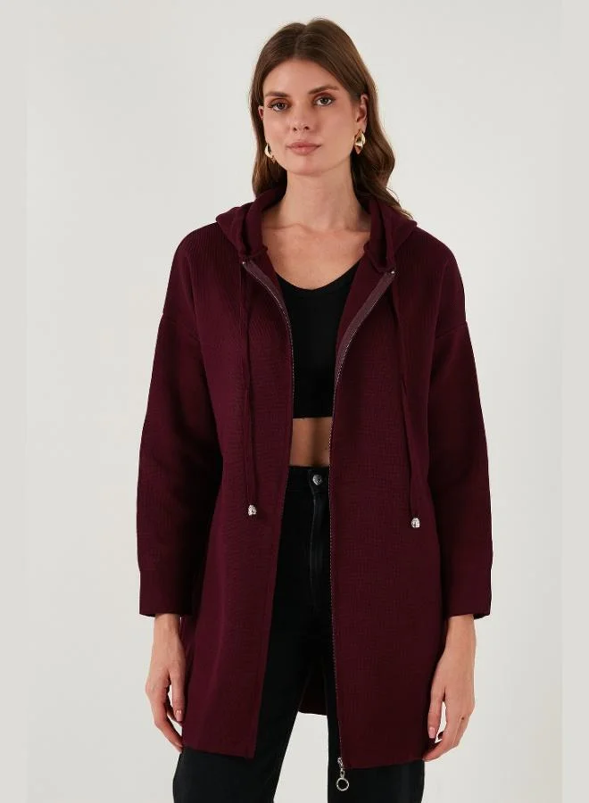 Lela Lela Modest Regular Fit Hooded Hijab Knit Cardigan Women's CARDIGAN 4616176