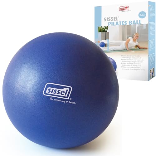 Sissel Pilates Soft Ball, 22 cm, Blue (Exercise-Balls, Yoga Gymnastics, Workout, Phthalate-free, Latex-free, 100 kg Weight Capacity) - Image 1