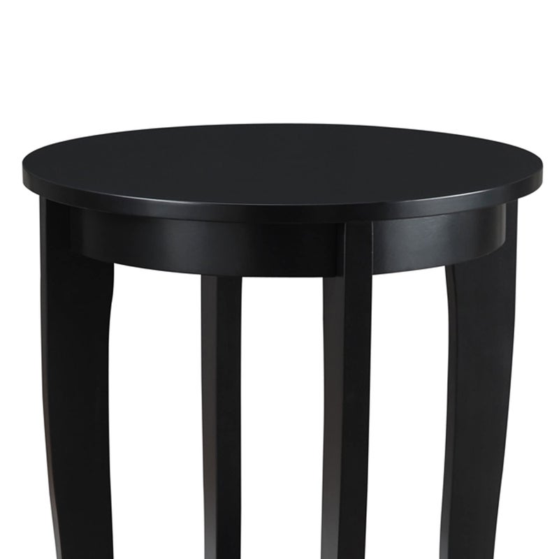 Convenience Concepts American Heritage Round End Table, Black - Image 3