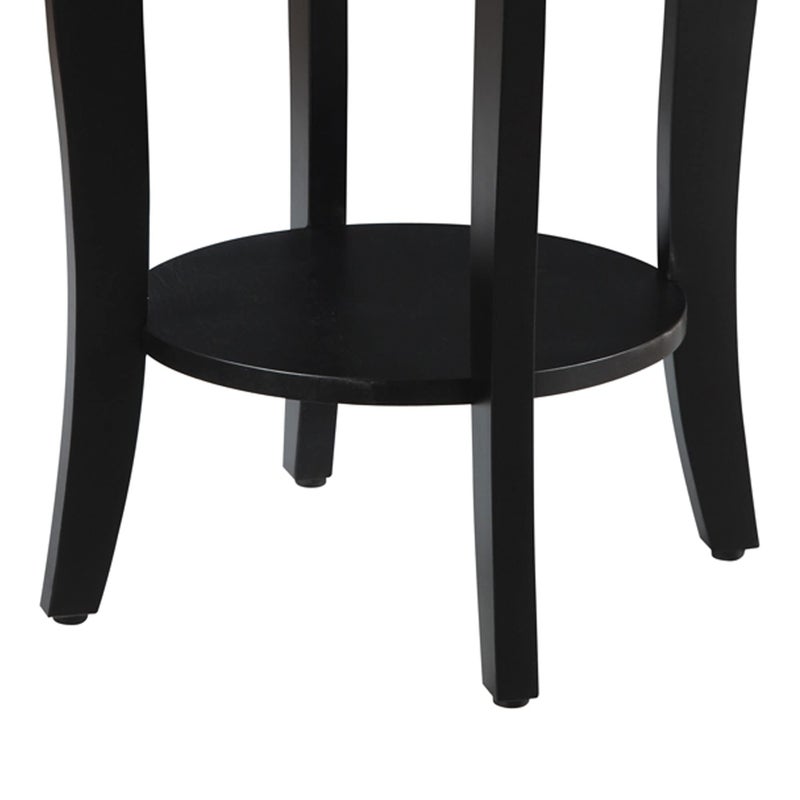 Convenience Concepts American Heritage Round End Table, Black - Image 2