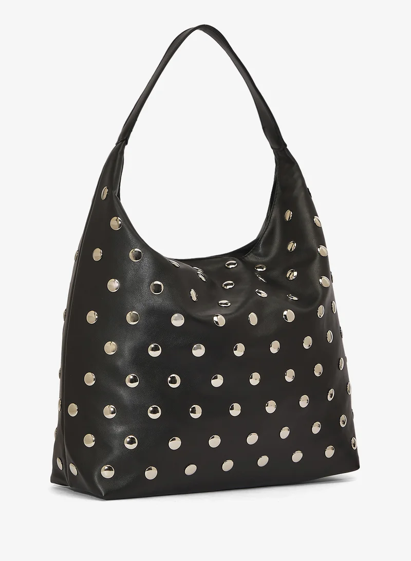 Ginger Slouch Tote With Metal Embellished Detail