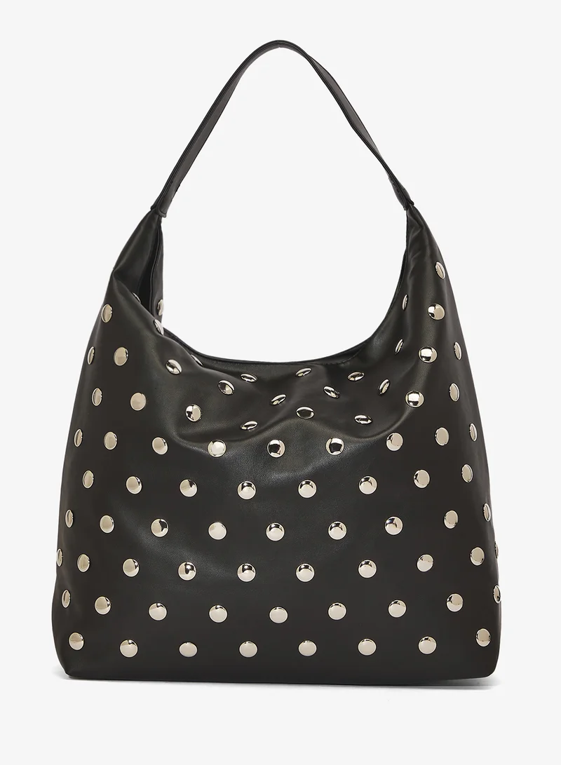 Ginger Slouch Tote With Metal Embellished Detail
