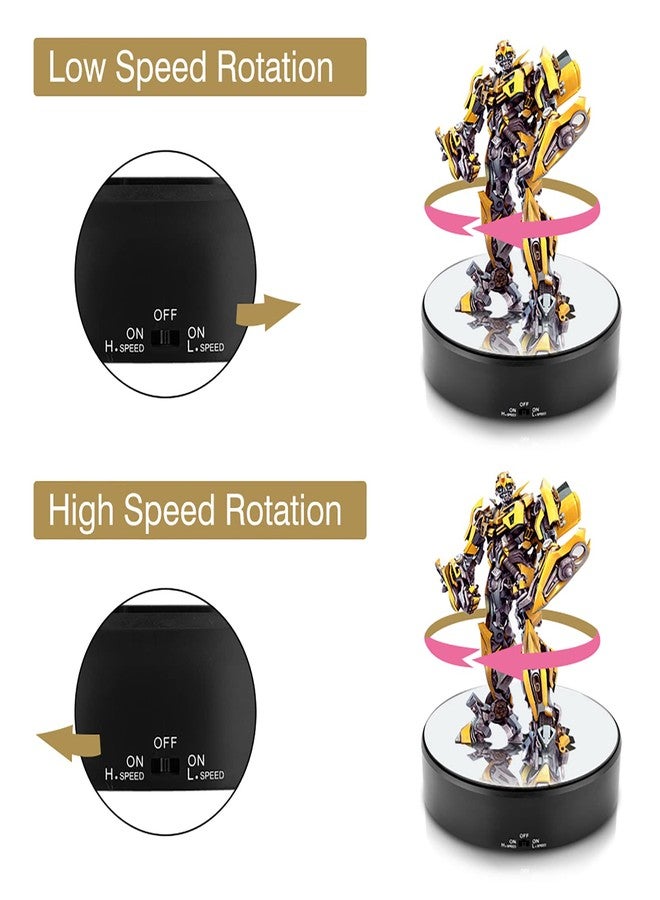AYNEFY Rotating Display Stand, 360 Degree ABS Material Motorized Turntable Showcase for Displaying Jewelry, Watch, Cosmetic - Image 4