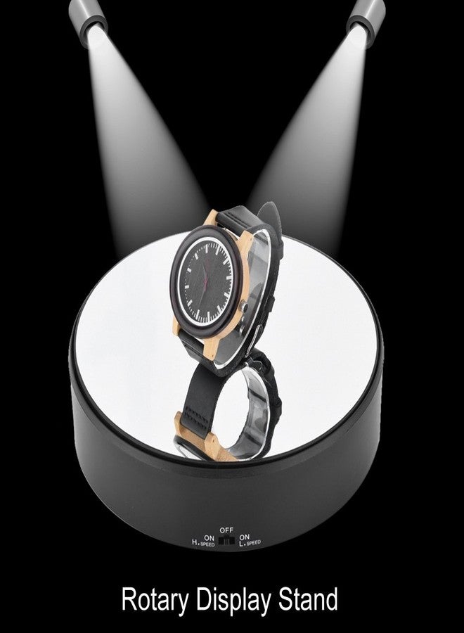 AYNEFY Rotating Display Stand, 360 Degree ABS Material Motorized Turntable Showcase for Displaying Jewelry, Watch, Cosmetic - Image 5