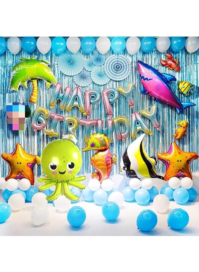 أوشن الحيوانات البحرية احباط بالون الطرف زينة - Image 3