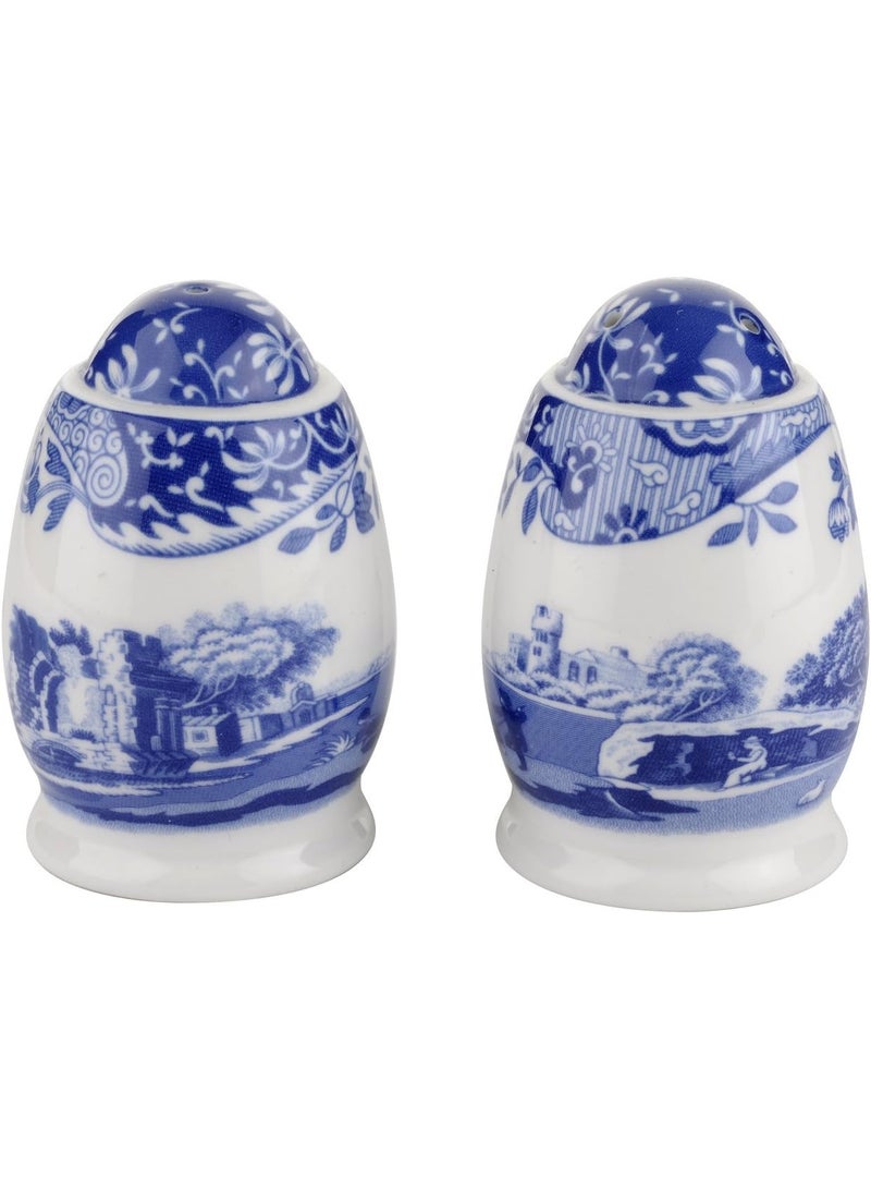 Portmeirion Portmeirion Spode Blue Italian Salt and Pepper Shakers | Salt and Pepper Set for Kitchen and Tabletop | Measures 3 Inches | Made from Fine Porcelain | Classic Home Dcor 