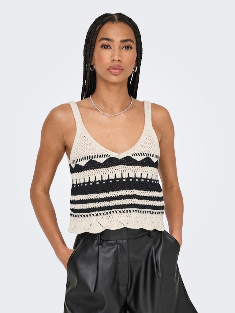 ONLY ONLMERIDA  CROP V-NECK TOP KNT - Image 5