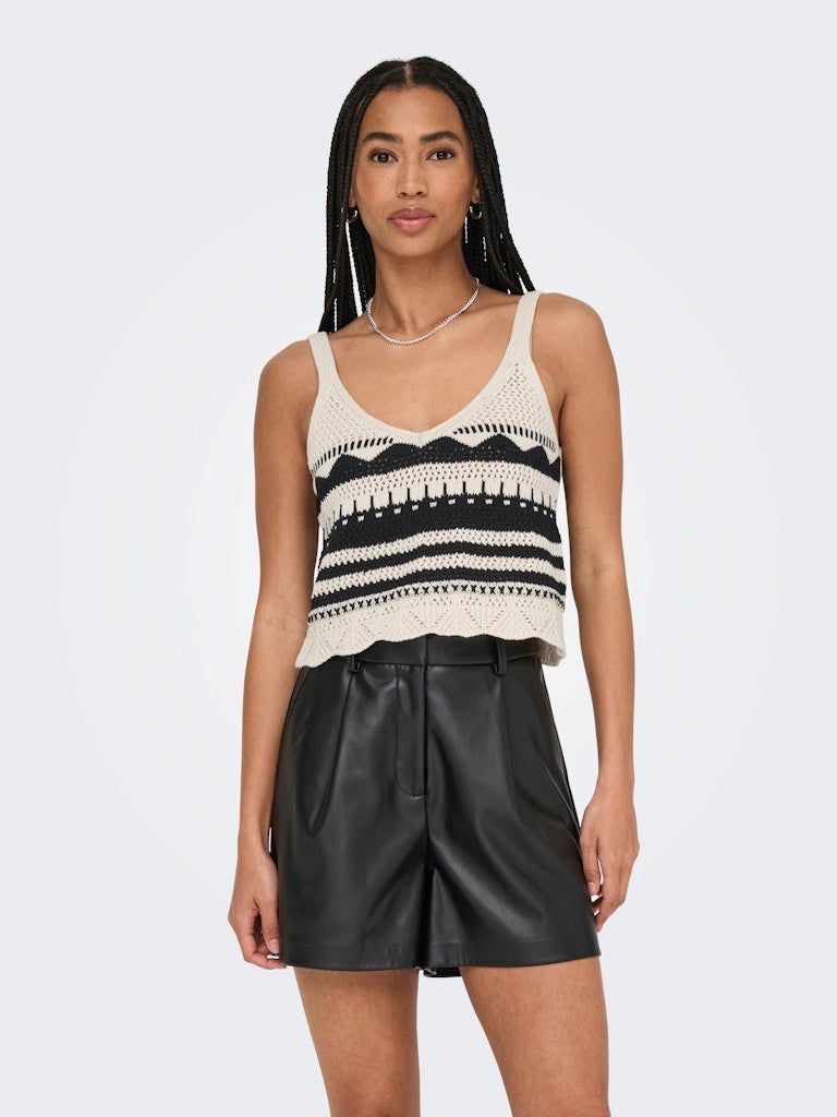 ONLY ONLMERIDA  CROP V-NECK TOP KNT - Image 3