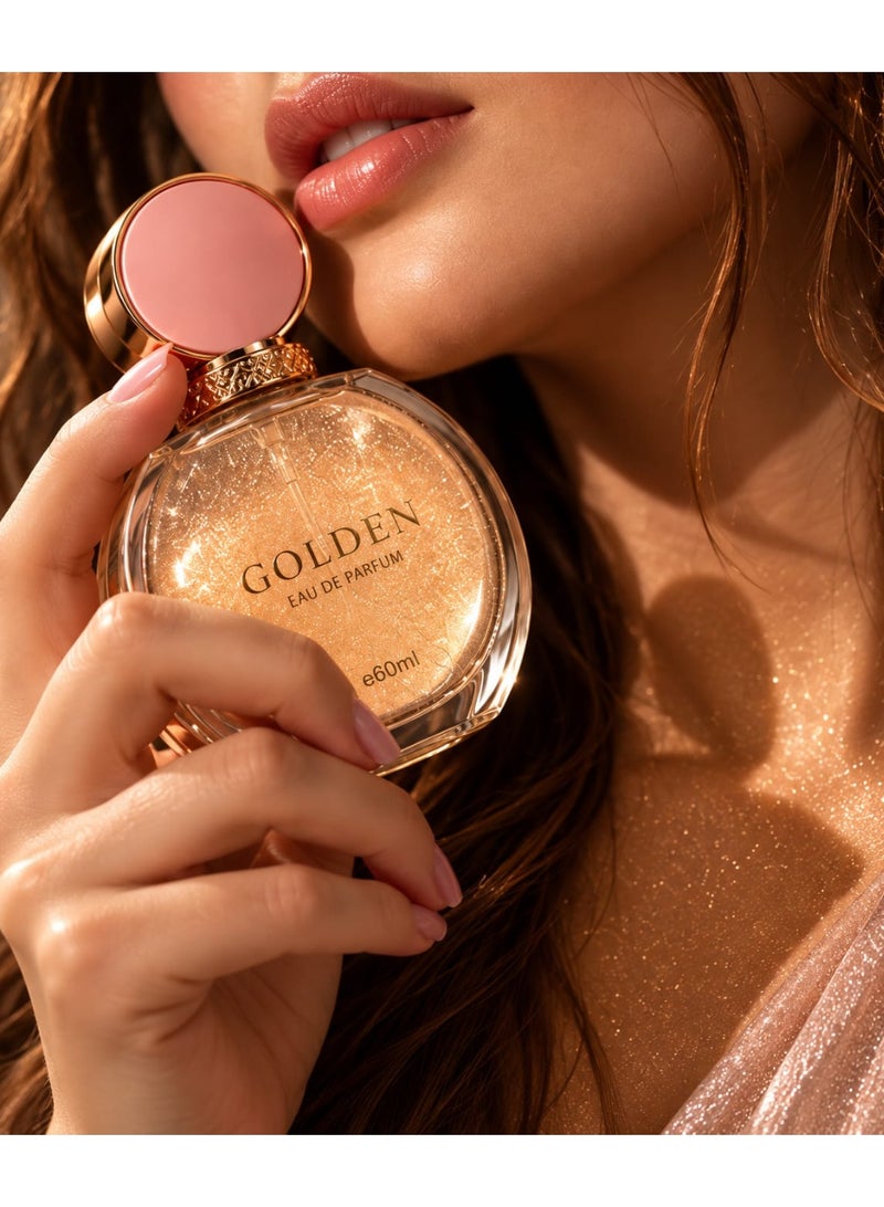 إنفلوانس جيرماني عطر روز جولدن او دو بارفان، زجاجة 60 مل، عبوة من قطعتين - Image 5