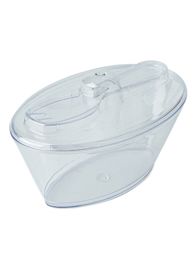 Restaurantware Deli Cup, Fruit Cup, Retail Cup with Lid and Spork - Oval - 4 oz - Premium Plastic - 100ct Box - Image 1