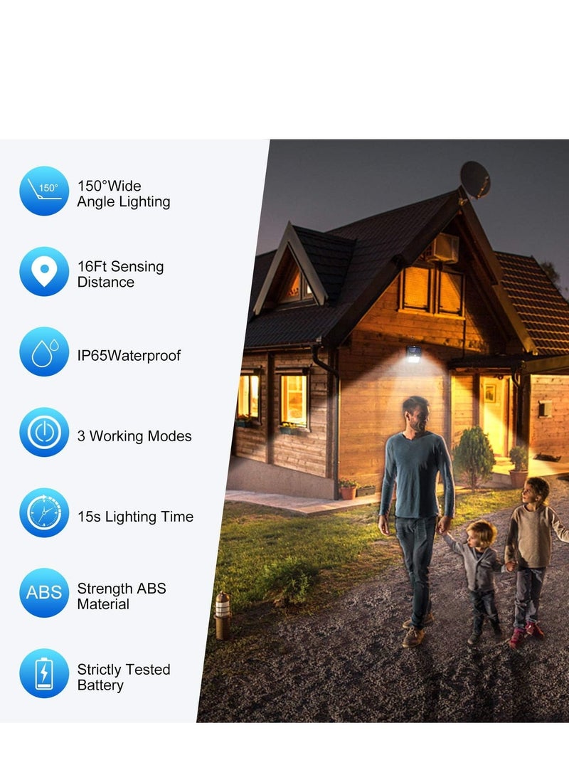 JAJEEK Solar Powered Outdoor Lights [6 Pack] – Wireless Motion Sensor, 42 LEDs, IP65 Waterproof & Dustproof, 3 Adjustable Modes for Garden, Fence, Patio, Garage, Energy Efficient Security Lighting  - Image 2