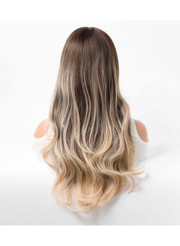 إستيل شعر مستعار نسائي طويل مجعد شعر مموج كبير متوسط ​​طويل أغطية رأس كاملة بني فاتح ذهبي - Image 4