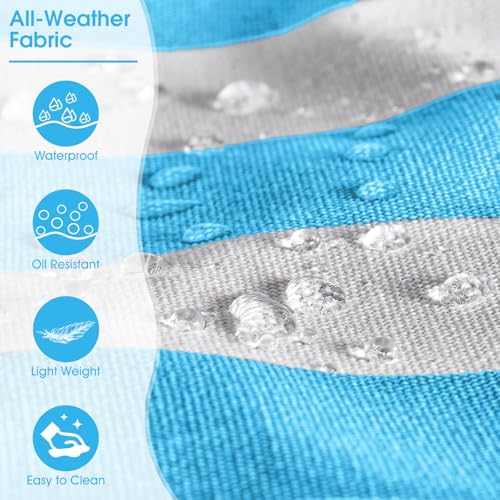 Becokan Beach Bags for Women Pool Bag Waterproof Sandproof Beach Bag Large Beach Swim Bag with Zipper Stripe Beach Bag Tote - Image 2