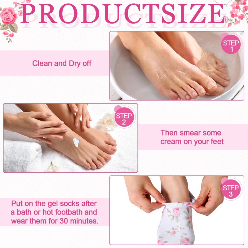 Cotwinter 12 Pairs Moisturizing Socks Overnight for Dry Feet Spa Lotion Sleeping Socks Cosmetic Moisturizing Dry Feet Healing Care for Cracked Skin Women Men - Image 3