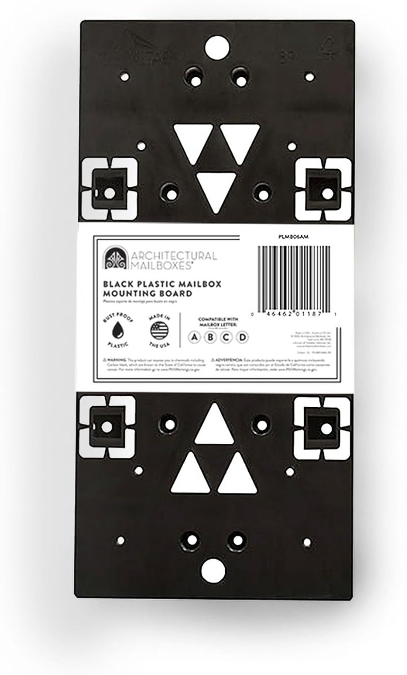 ARCHITECTURAL MAILBOXES PLMB06AM Plastic Bracket Mailbox Mounting Board, Black - Image 5