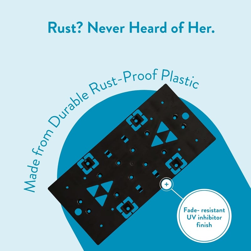 ARCHITECTURAL MAILBOXES PLMB06AM Plastic Bracket Mailbox Mounting Board, Black - Image 3