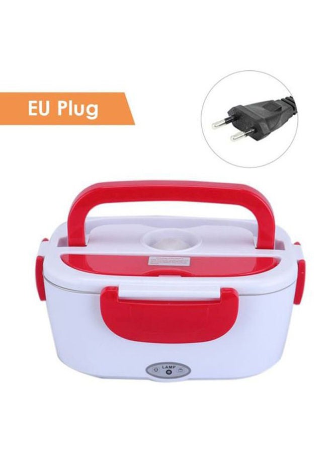 Loquat Portable Electric Heating Lunch Box White/Red 238x170x108mm - Image 2