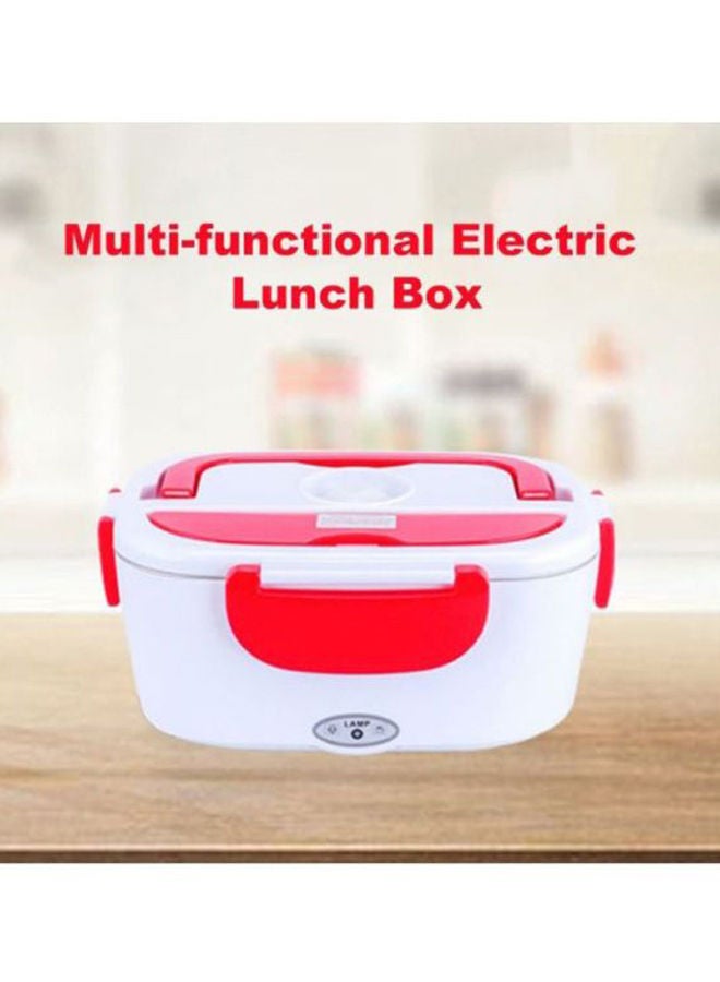 Loquat Portable Electric Heating Lunch Box White/Red 238x170x108mm - Image 3