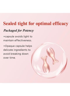 HKH Retinol Serum for Face - Anti Wrinkle Facial Serum with Vitamin C & Vitamin E, Vit A Capsule with Collagen for Women, Reduces Fine Lines, Firming Skin, Moisturise, Travel Friendly (38 ct)  - Image 5