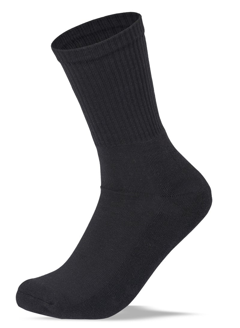 سام سوكس مجموعة من 3 جوارب رياضية نصف فوطة للنساء، أسود سادة 36-40 EU - Image 2