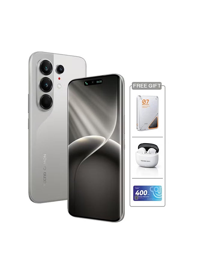 تكنو كامون 50 ألترا 5G 12GB RAM 256GB نيبولا تيتانيوم - النسخة الشرق أوسطية مع باور بانك، سماعات أذن وبطاقة ضمان شاشة لمدة 400 يوم - Image 1