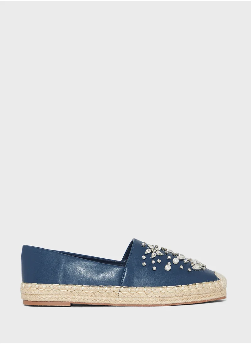 ELLA Floral Diamante Espadrille