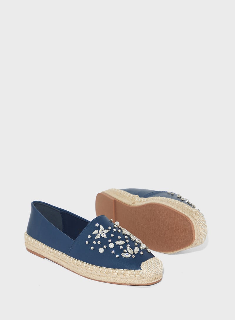 ELLA Floral Diamante Espadrille  - Image 3