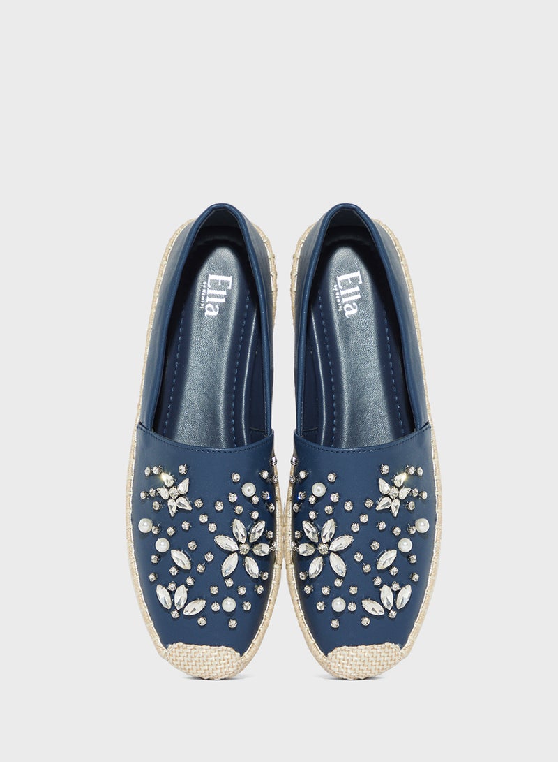 ELLA Floral Diamante Espadrille  - Image 4