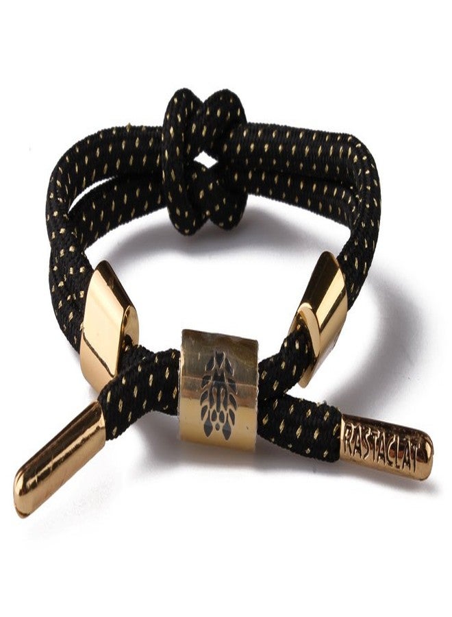 Rastaclat Black/Gold Convergence Knotaclat Bracelet by Rastaclat - Image 1