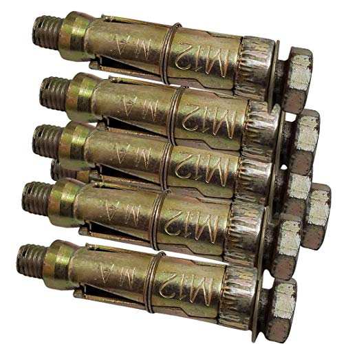 Pure Source India مسامير تثبيت حائط من بيوور سورس إنديا، 12 مم، 5 قطع (ذهبي) - Image 1