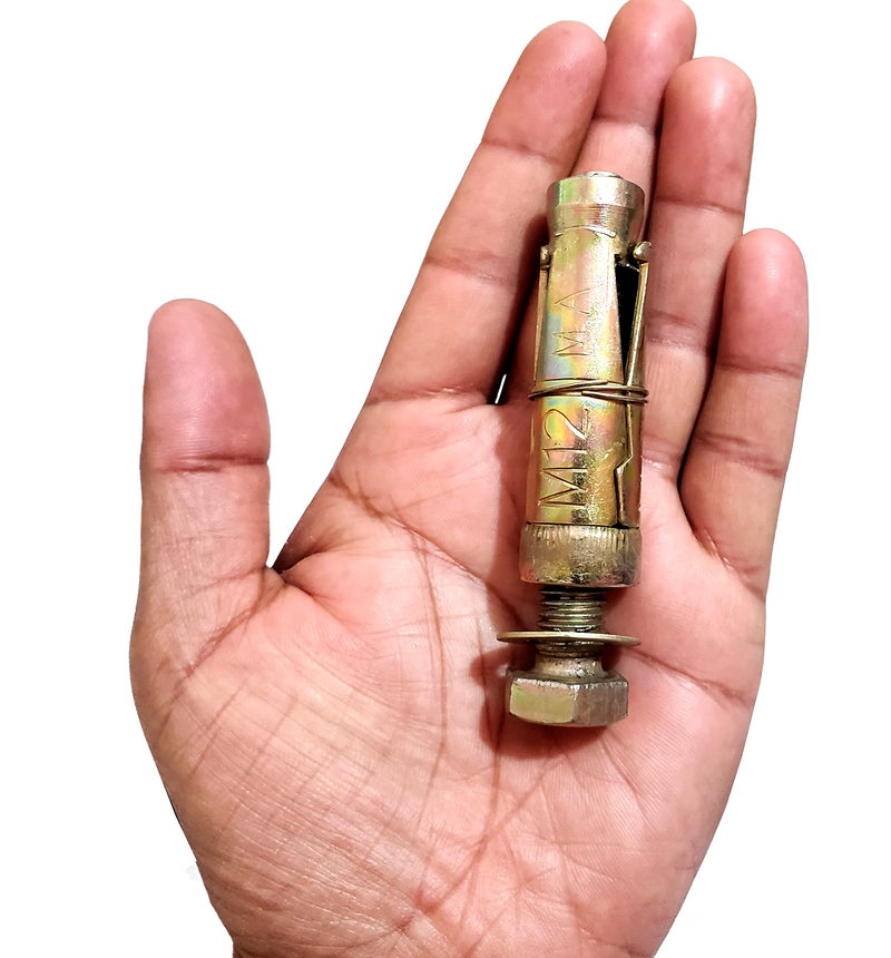 Pure Source India مسامير تثبيت حائط من بيوور سورس إنديا، 12 مم، 5 قطع (ذهبي) - Image 2
