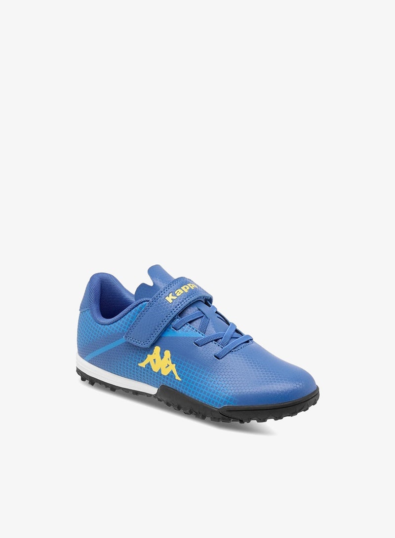 كابا حذاء كرة قدم للأولاد بتفاصيل شعار وإغلاق بشريط لاصق - Image 2