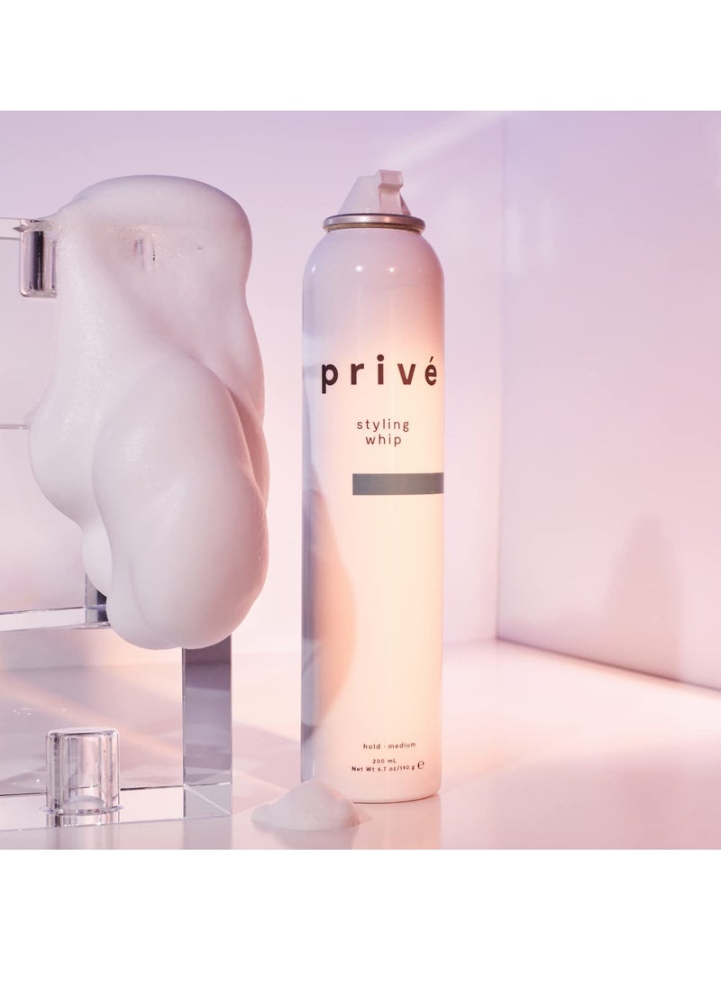 Privé Styling Whip – Styling & Volumizing Mousse – Incredible Body, Movement, Volume and Shine for Fine and Medium Hair, Curly Hair Mousse (6.7 oz) - pzsku/ZF42535299A2171AEE641Z/45/_/1739538610/d072df23-a2f0-4a4d-9863-c13b924a5a90