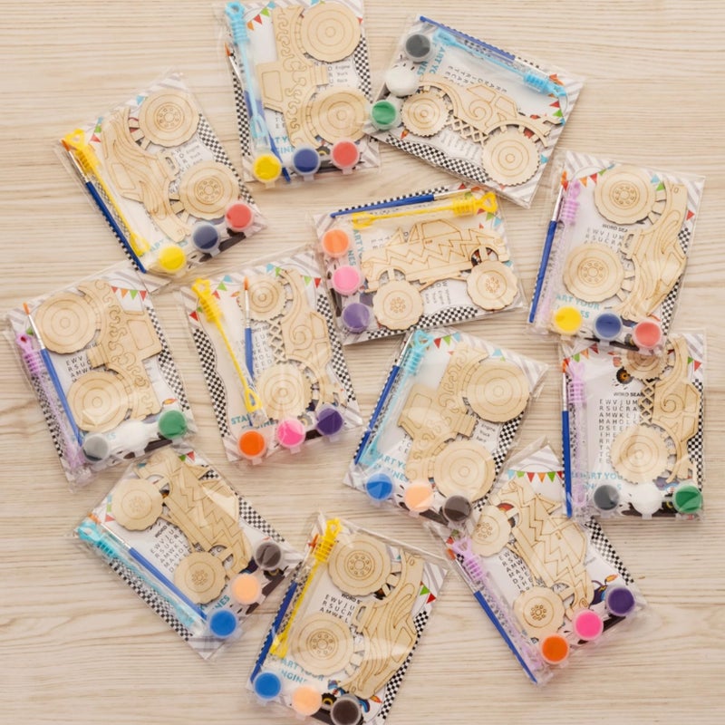 GOGREENWOVEN Monster Truck Party Favors - 12 PCS Truck Car Birthday Party Supplies - Car Bubbles & Paint Crafts - Monster Truck Birthday Decorations Goodie Bags Gifts Prizes for Kids Girls Toddler - Image 1