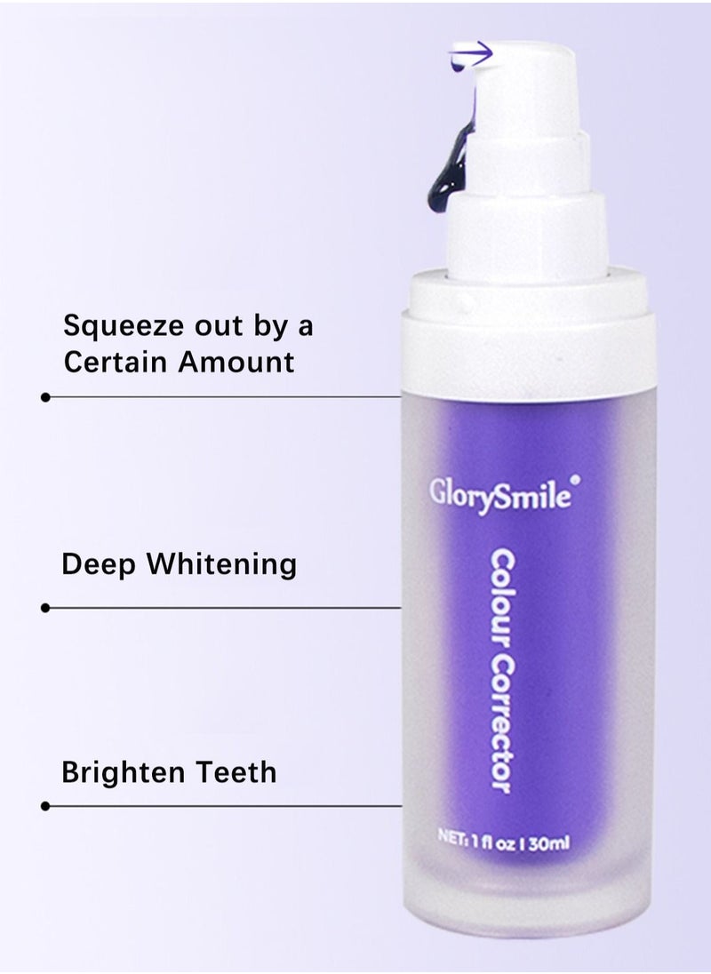 GlorySmile V34 Teeth Color Corrector Fast Effective Brighten Cleaning Teeth Anticavity Dental Daily Care Teeth Whitening Serum for Teeth Color Corrector Change Yellow Teeth and Remove Tooth Stains (Purple)  - Image 5
