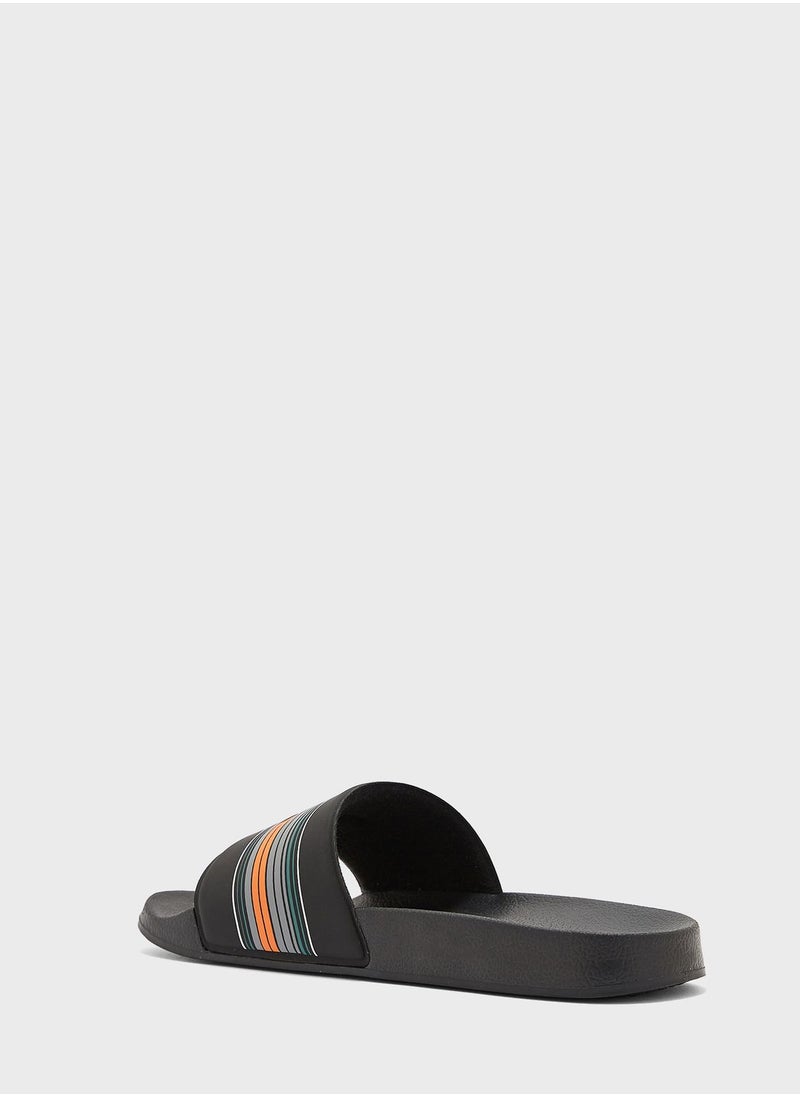 JACK & JONES - Striped Slides - Image 1