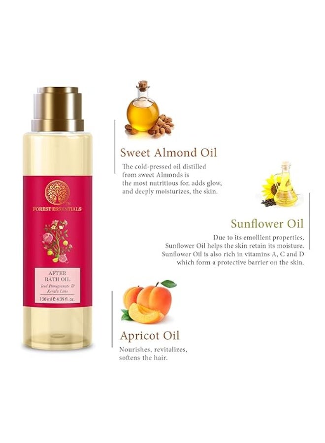 Forest Essentials After Bath Oil Iced Pomegranate & Kerala Lime | After Shower on Wet Skin | Keeps Skin Hydrated | For Lightly Scented & Soft Skin | For Daily Use - Image 3
