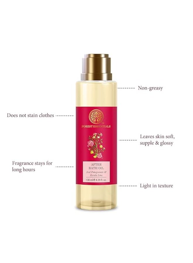 Forest Essentials After Bath Oil Iced Pomegranate & Kerala Lime | After Shower on Wet Skin | Keeps Skin Hydrated | For Lightly Scented & Soft Skin | For Daily Use - Image 4