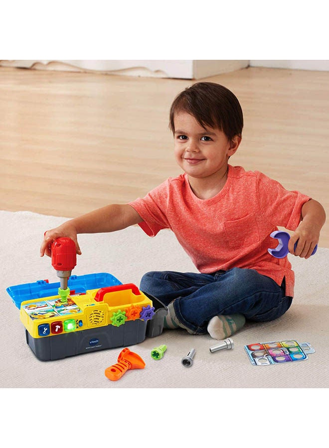 vtech صندوق أدوات للتعلم والحفر، لعبة مع موسيقى، أضواء، ألوان، تفاعلية للأطفال، هدية تعليمية مناسبة - Image 5