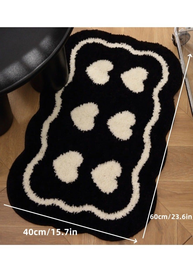 Plush Bathroom Rug Mat Extra Soft and Absorbent Microfiber Bath Rugs Machine Washable,Non-Slip Quick Drying Floor Bath Tub Mat for Bathroom Kitchen,Toilet Rug for Tub Washable,40*60cm - Image 2