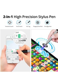 XiuWoo 4 Pack Capacitive Stylus Pen Universal Stylist Pens Fine Point Disc Touch Screen for iPhone/iPad/Android/Tablet and All Screens  - Image 2