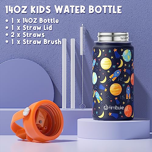 Fimibuke Kids Bento Lunch Box with 4 Compartments, Insulated lunch Bag, Stainless Steel Insulated Water Bottle, Ice Pack & Utensils Set, Birthday Gifts for Ages 3-12 Back to School Toddler Girls Boys - Image 5