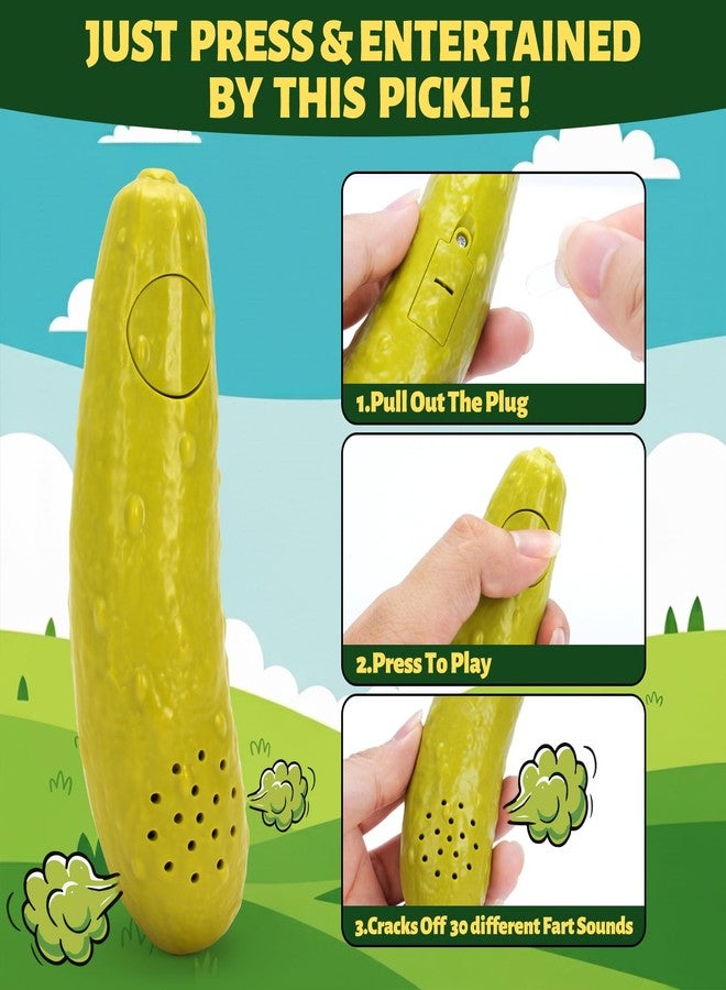 A AIFAMY Fart Sounds Pickle - 30+ Unique Farts, Farting Cucumber Toy - Funny Gag Gift Idea for Adults Friends and Family, Coworkers Office Gag - Image 4