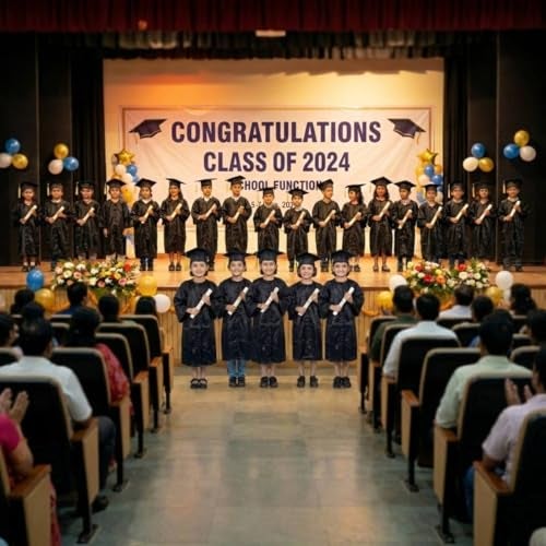 FancyDressWale Convocation Dress graduation gown with cap For Kids (5-7 YRS) - Image 4