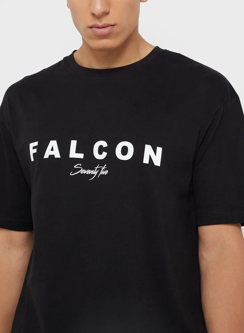 Seventy Five Graphic Print Oversized T-Shirt