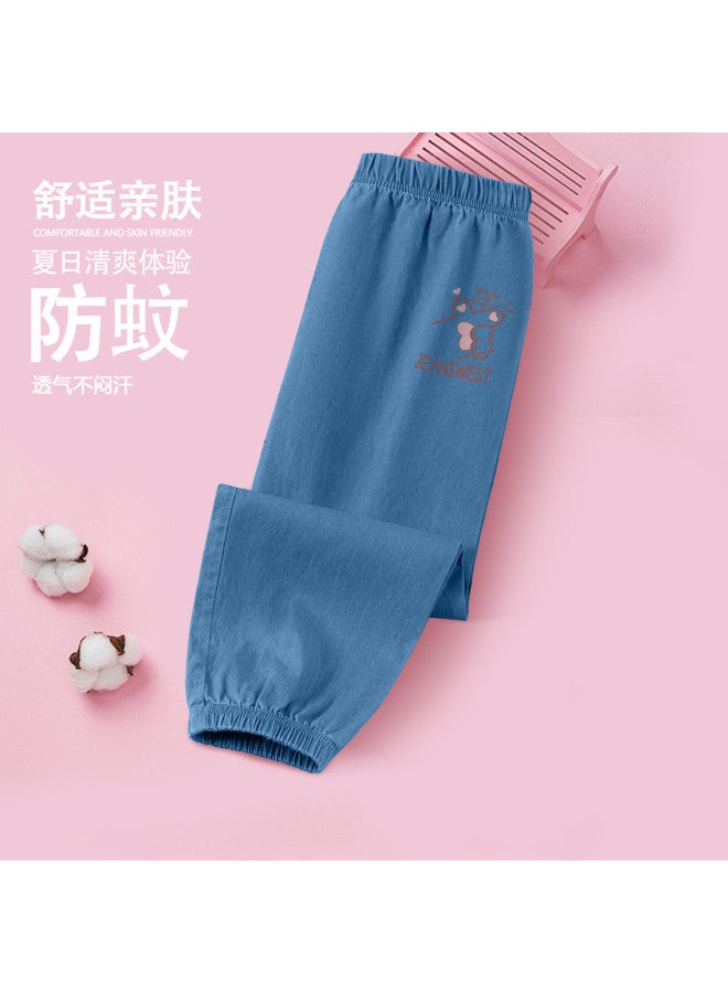 Jeanswest Girls' Summer Pants - Lightweight Soft Denim-like Mosquito-repellent Joggers With Cuffed Ankles For Kids & Teens - Image 2