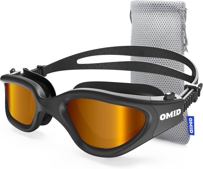 OMID Swim Goggles, P2 Polarized Swimming Goggles for Men Anti-fog Goggles Swimming for Adult Women - Image 1