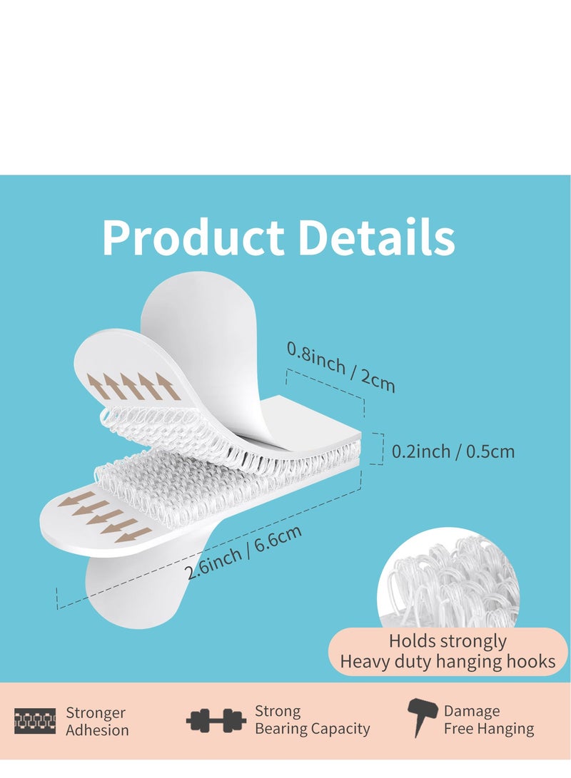 Picture Hanging Strips Heavy Duty, Damage Free Hanging Picture Hangers for Walls, Picture Hanging Kit, Hanging Hooks Without Nails, Medium Poster Wall Strips White 20-Pairs - Image 2