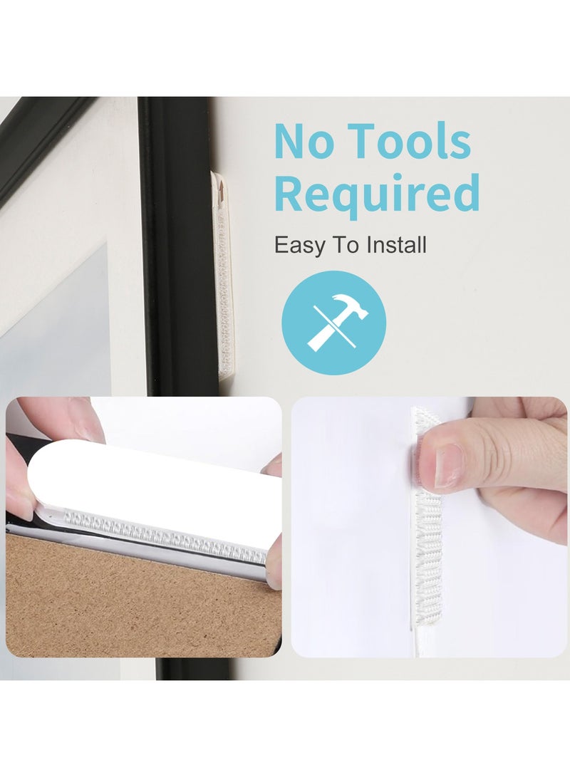 Picture Hanging Strips Heavy Duty, Damage Free Hanging Picture Hangers for Walls, Picture Hanging Kit, Hanging Hooks Without Nails, Medium Poster Wall Strips White 20-Pairs - Image 4
