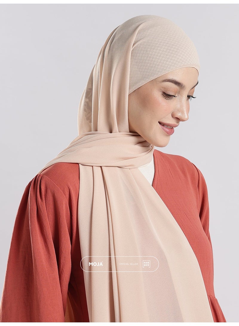 Moja Premium Georgette Hijab Beige Skin - Image 1